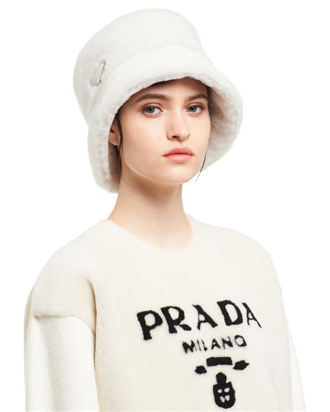 prada fluffy hat|Prada Bucket Hats & Hats for Women .